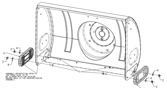 Slide Shoes Diagram and Parts List for 2X24-INCH (31AM6BVRB10)(2023) Cub Cadet Snow Blower